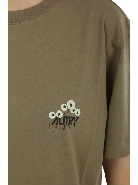 T-Shirt Autry Grafica Floreale Militare